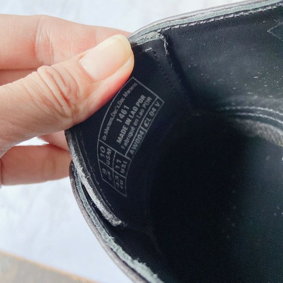 DR. MARTENS 1461 3-Eye Smooth Leather Womens Oxford Shoe Dark Gray Atlas US 11 - Picture 8 of 9